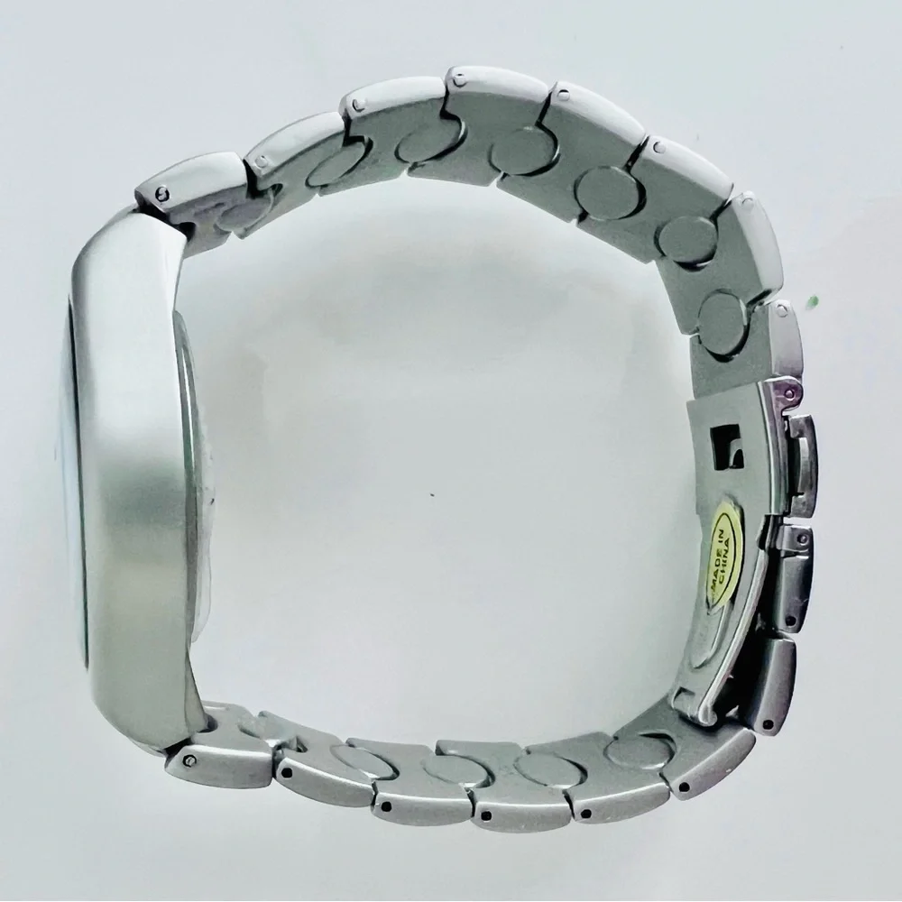 Charles Raymond Silver-Tone Men's Watch with Blue Dial